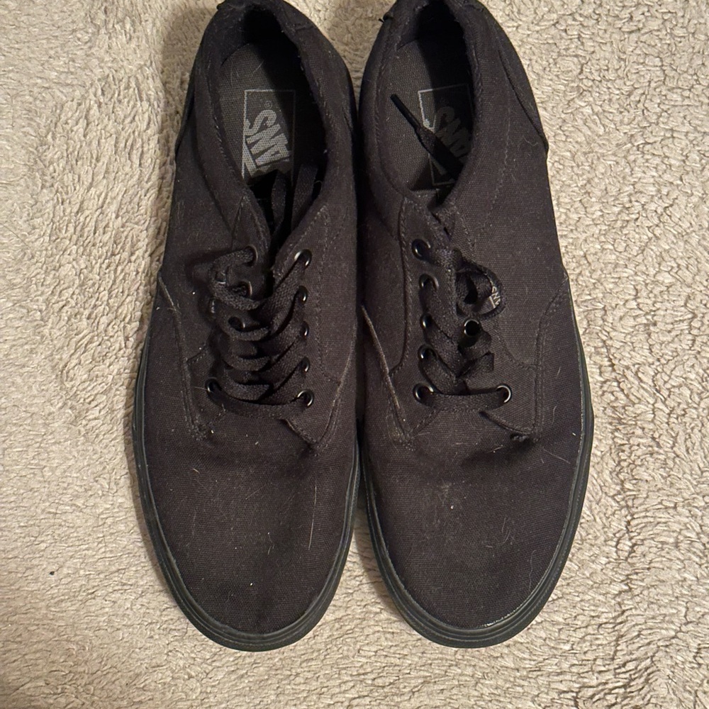 Vans Black Canvas Sneakers Classic Low-Top Design